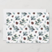 Elegant Holly Berry Weihnachtsfeiertag LUNCHEON Einladung (Rückseite)