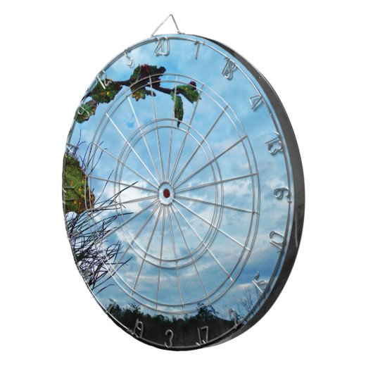 Elegant Holly Christmas, blauer Himmel Dartscheibe (Vorderseite rechts)