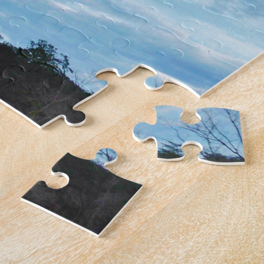 Elegant Holly Christmas, blauer Himmel Puzzle (Seite)