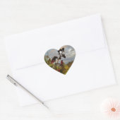 Elegant Holly Christmas Herz-Aufkleber (Umschlag)