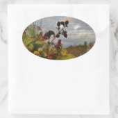 Elegant Holly Christmas Ovaler Aufkleber (Tasche)