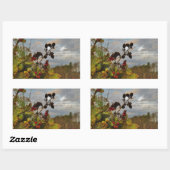 Elegant Holly Christmas Rechteckiger Aufkleber (Blatt)