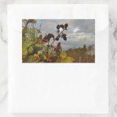 Elegant Holly Christmas Rechteckiger Aufkleber (Tasche)