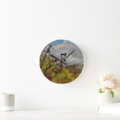 Elegant Holly Christmas Runde Wanduhr (Zuhause)