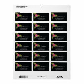 Elegant Holly Evergreen Weihnachten Rücksendeadres Adressaufkleber (Vorne)