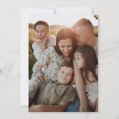 Elegant Holly Floral Greenerity Foto Weihnachtskar Einladung (Rückseite)