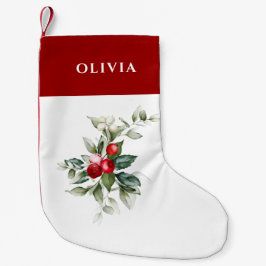 Elegant Holly Kleiner Weihnachtsstrumpf