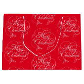 Elegant Holly Merry Christmas Große Geschenktüte (Vorderseite)