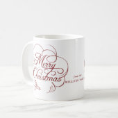 Elegant Holly Merry Christmas Kaffeetasse (Vorderseite Links)