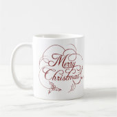 Elegant Holly Merry Christmas Kaffeetasse (Links)