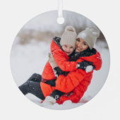 Elegant Holly Merry Christmas Ornament Aus Metall (Rückseite)