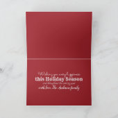 Elegant Holly Pinecone Mandala Classic 1 Foto Karte (Innenseite)