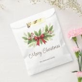 Elegant Holly & Red Bow Christmas - Geschenktütchen (Versiegelt)