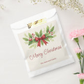 Elegant Holly & Red Bow Christmas - Geschenktütchen (Versiegelt)
