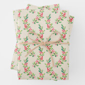 Elegant Holly und Berries Geschenkpapier Set (Beispiel)