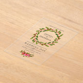 Elegant Holly Wreath Christmas Acryleinladungen (Ablage )