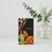 Elegant Hollyhocks Visitenkarte (Stehend Vorderseite)