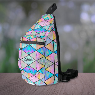 Elegant holografisch farbenfroh crossbody bag