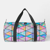 Elegant holografisch farbenfroh geometrisch duffle bag (Rückseite)