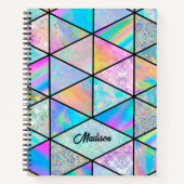 Elegant holografisch farbenfroh notizblock (Vorderseite)