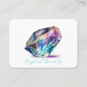 Elegant Holograph Watercolor Kristallschrift Visitenkarte (Vorderseite)