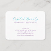 Elegant Holograph Watercolor Kristallschrift Visitenkarte (Rückseite)