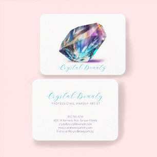 Elegant Holograph Watercolor Kristallschrift Visitenkarte
