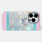 Elegant Holographic Butterfly iPhone 14 Pro Fall Case-Mate iPhone Hülle (Rückseite (Horizontal))