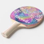 Elegant Holographic Glitter Colorful Tischtennis Schläger (Vorderseite)