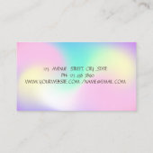 Elegant Holographic Lotus Yoga Glitzer Girl Visitenkarte (Rückseite)