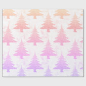 Elegant Holographic Marble Christmas Tree Geschenkpapier (Flach)