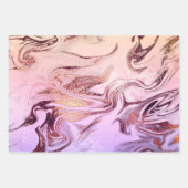 Elegant Holographic Marble Geschenkpapier Set (Vorderseite 3)