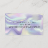 Elegant Holographic,Musiknotens Headphone DJ Visitenkarte (Rückseite)