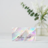 Elegant Holographic Opal Gemstone Visitenkarte (Stehend Vorderseite)