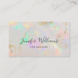 Elegant Holographic Opal Stone Visitenkarte