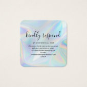 Elegant Holographic QR Code UAWG Wedding Website (Vorderseite)