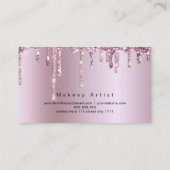 Elegant Holographyc Glitzer Tropfens Agate Marble Visitenkarte (Rückseite)