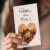 Elegant “Home is Where Mom Is” Greeting Card  Karte