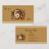 Elegant Honey Jar for Beekeepers & Honey Producers Visitenkarte (Vorne/Hinten)