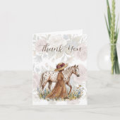 Elegant Horse Lover Birthday  Dankeskarte (Vorderseite)