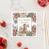 Elegant Horse Lover Birthday  Serviette (Beispiel)
