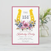 Elegant horse racing & equestrian theme einladung (Stehend Vorderseite)