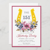 Elegant horse racing & equestrian theme einladung (Vorne/Hinten)