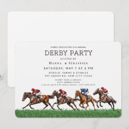 Elegant Horse Racing Garden Party Invitation Einladung