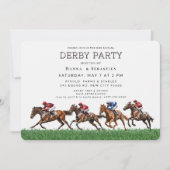 Elegant Horse Racing Garden Party Invitation Einladung (Vorderseite)