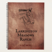 Elegant Horse Ranch Business Personalized Planer (Vorderseite)