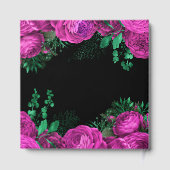 Elegant Hot Pink Flowers Sweet Sixteen Gästebuch (Rückseite)