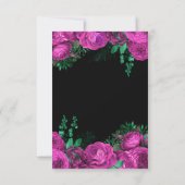 Elegant Hot Pink Flowers Sweet Sixteen RSVP Karte (Rückseite)