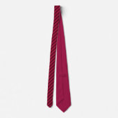 Elegant hot pink &red stripes groomsmen wedding krawatte (Rückseite)