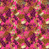 Elegant hot pink watercolor leopard skin blanket fleecedecke